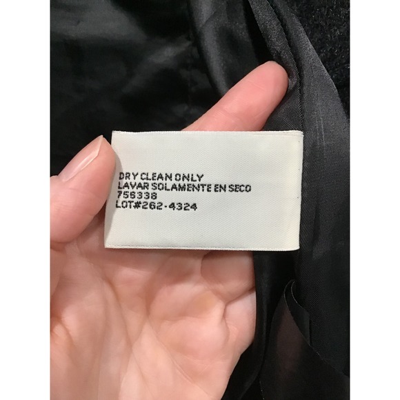 St. John's Bay Charcoal Wool Cashmere Pea Coat Sz M Quiet Luxury Minimal Preppy - Picture 7 of 8